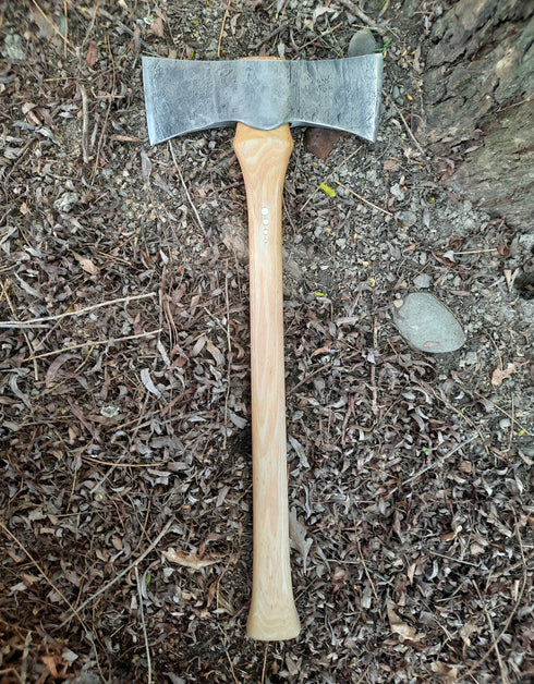 Curved Top Double Bit Axe (with Sheath)
