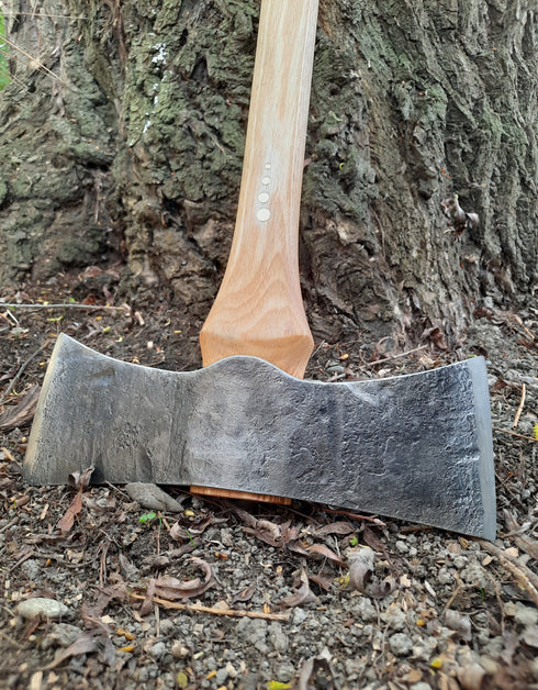 Curved Top Double Bit Axe (with Sheath)