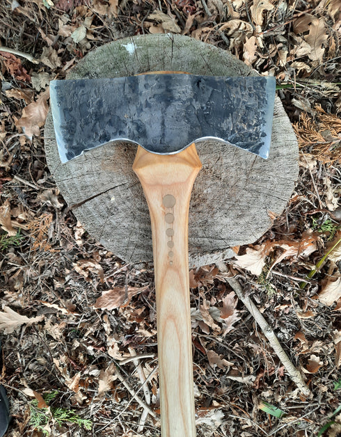 Flat Top Double Bit Axe (with Sheath)