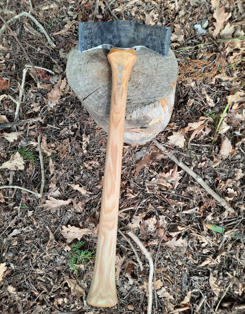 Flat Top Double Bit Axe (with Sheath)