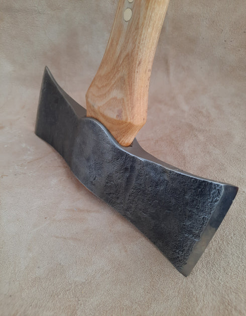Curved Top Double Bit Axe (with Sheath)