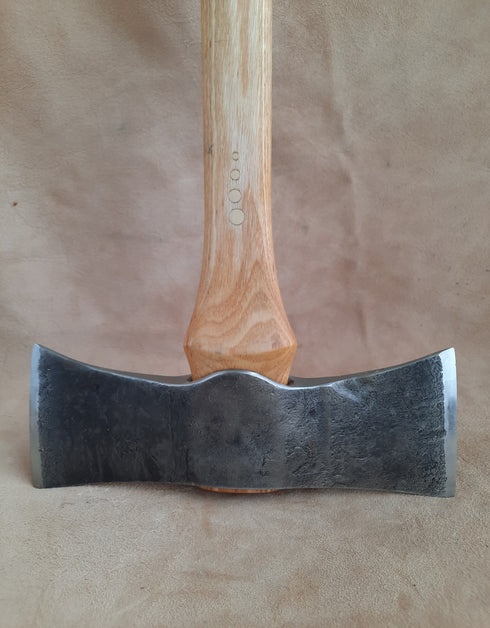 Curved Top Double Bit Axe (with Sheath)