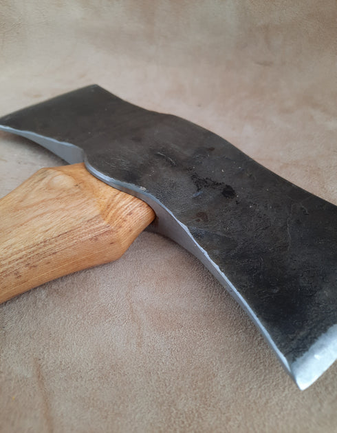 Curved Top Double Bit Axe (with Sheath)